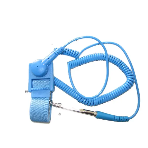 Vòng đeo tay chống tĩnh điện 5 m với dây màu xanh vòng Tĩnh điện PU dây đeo cổ tay sản phẩm an toàn