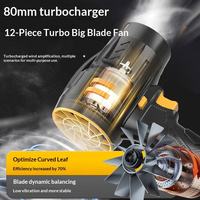 Souffleur turbofan sans fil - Qualité industrielle et bricolage, batterie lithium 21V, portatif, vitesse du vent de 15 m/s
