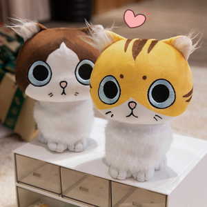 Nuovo arrivo peluche <span class=keywords><strong>grandi</strong></span> <span class=keywords><strong>occhi</strong></span> profumati gatto farcito decorazione per la casa regalo di Halloween morbido piccolo gatto bambola in piedi - Product Image 4