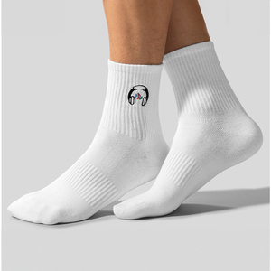 Tùy Chỉnh Vớ Thiết Kế Logo Riêng Crew Vớ Không Có Tối Thiểu Đặt Hàng Riêng Nhãn Hiệu Của Bạn Tre Bông Màu Đen Người Đàn Ông Thể Thao Vớ Elite Calcetines - Product Image 3