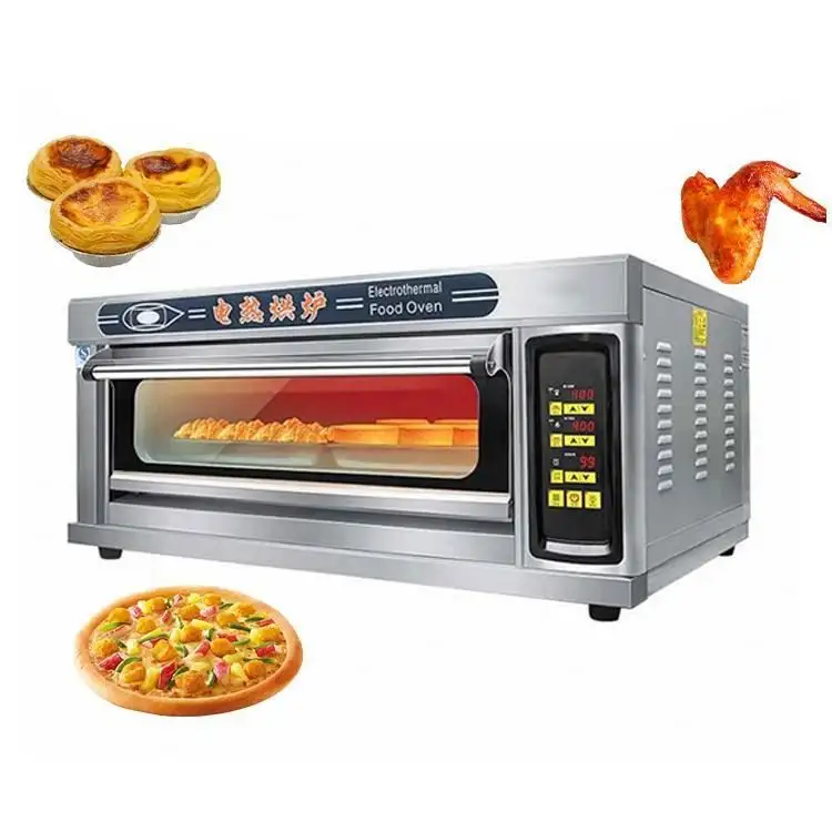 High Quality Bakery Commercial Baked Potato Forno Horno Pizzero Gas Four Pizza A Gaz Electric Single Deck Oven
