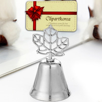 "Kissing Bell" plata oro corazón campana lugar tarjeta titular foto Clip regalo para Decoración de mesa de boda suministros favores regalos