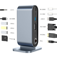 Nouvelle arrivée 6 ports USB 2.0 Type C Hub adaptateur multifonction Hub avec carte SD TF PD charge 8 en 1 Usb C Hub