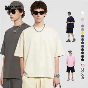 High Quality 240gsm Heavyweight Men Boxyfit Cotton Baggy Tshirt Custom Logo Heavy Oversized T-Shirt Blank T Shirt - Product Image 1