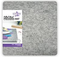 Tapis de repassage en laine de Nouvelle-Zélande de qualité supérieure, 13,5 x 13,5 pouces, coins arrondis, avec étiquette personnalisée pour le quilting, la couture et l'artisanat