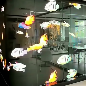 P4-8 จอโปรเจคเตอร์แบบฟิล์มใส LED ดิจิตอลสีเต็มรูปแบบ ติดตั้งง่ายแบบติดเอง พกพาสะดวก ถอดออกได้ สำหรับโฆษณาในห้างสรรพสินค้า - Product Image 1