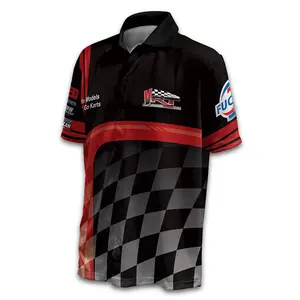 Custom High Quality Casual Racing Shirt Sublimation Motorcycle Racing T Shirt Man Team Racing Pit Crew Shirt