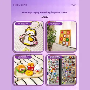 어린이 교육용 플라스틱 구슬 퍼즐 DIY 공예 키트 풀 세트 3D 퓨전 도구 세트 7-14세 어린이 선물 - Product Image 3