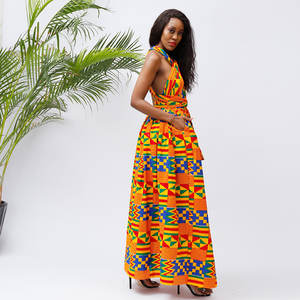 Abito Maxi con stampa Kente africano alla moda Kente africano taglie forti - Product Image 5