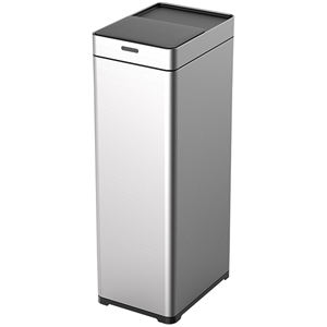 Cubo de basura deslizante con Sensor plateado de 50L, función de ozono de acero inoxidable, cubo de basura Rectangular inteligente para cocina interior - Product Image 1