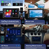 Podofo pour Alfa Romeo 159 2004-2011 Autoradio 7 pouces Double Din 4 + 64G Android Autoradio sans fil CarPlay/Android Auto GPS WIFI