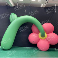 Mascotte géante de chat et de fleurs Poupée publicitaire gonflable pour décorations de festivals musicaux Gonflable