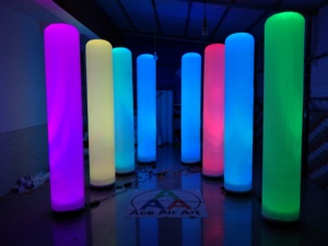 2.2m H sol gonflable LED éclairage <span class=keywords><strong>colonne</strong></span> Tube pilier <span class=keywords><strong>Mini</strong></span> <span class=keywords><strong>ventilateur</strong></span> de base pour la publicité extérieure et les décorations de fête d'anniversaire - Product Image 5