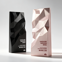 Nouveau Trophée Créatif Médaille d'Honneur 2026 Personnalisé Employé d'Excellence Champion Trophée en Cristal Haut de Gamme Élégant