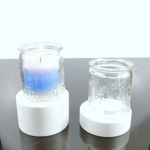 Wholesale High Quality Clear <b>Glass</b> Candle Jars Transparent Candle <b>Containers</b> Luxury Candle Holders - Product Image 3