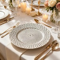 Assiettes de présentation rondes en PP de style américain, durables et pigmentées, avec motifs personnalisés pour mariages, fêtes et vaisselle de dîner – Vente en gros 2026