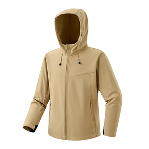 Chaqueta de concha blanda antibacteriana con logotipo personalizado para hombre, chaqueta deportiva de otoño para exteriores, cortavientos, impermeable - Product Image 4