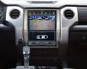 Gps para carro, gps para navegação com tela vertical android 9.0 para toyota tundra 2014 + unidade principal multimídia player de rádio gravador de fita