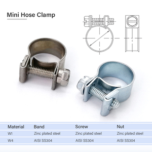 Heavy Duty Réglable 13mm Petit Diamètre W4 En Acier Inoxydable Moto <span class=keywords><strong>Voiture</strong></span> Mini Collier De Serrage Bande Clips - Product Image 2