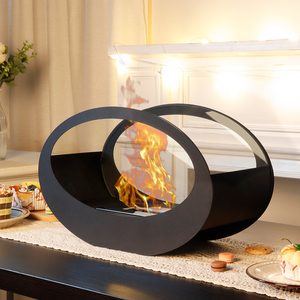 Elegante da tavolo ovale camino pulito <span class=keywords><strong>bioetanolo</strong></span> camino decorativo ristorante Bar camino portatile per interni esterni - Product Image 3