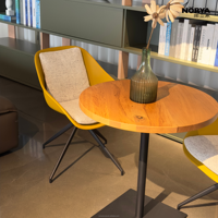 Chaise moderne NORYA avec structure en métal et revêtement en tissu pour salon, bureau et salle à manger