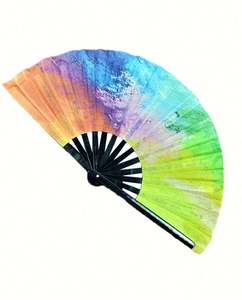 Éventail pliant personnalisé en bambou noir avec logo en tissu – Grand artisanat en bambou sur mesure - Product Image 6