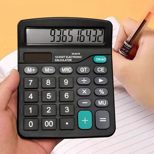 Calculadora aritmética de pantalla grande, calculadora financiera y contable para estudiantes de 12 dígitos, calculadora de doble alimentación con energía solar - Product Image 3