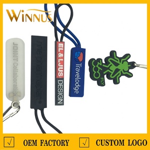 Abrigo chaqueta mochila bolsa Zip Pull personalizado 3D en relieve logo cordón lengüetas rectángulo cuadrado ovalado suave Pvc goma tirador de cremallera - Product Image 2