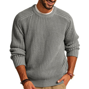 Suéter de Punto de Manga Larga para <span class=keywords><strong>Hombre</strong></span>, Estilo Europeo Americano, de Alta Calidad, Nuevo 2025, Informal, para Invierno, <span class=keywords><strong>Cuello</strong></span> <span class=keywords><strong>Redondo</strong></span> - Product Image 3