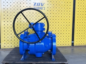 วาล์วบอลแบบแยกส่วนยี่ห้อ ZQV รุ่น OEM ขนาด 6 นิ้ว 600 ปอนด์ แบบมีหน้าแปลน พร้อมเกียร์บ็อกซ์ จำนวน 2 ชิ้น - Product Image 1