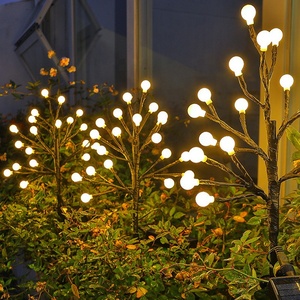 Outdoor <strong>Solar</strong> Powered Garden Lamp <strong>Small</strong> White Ball Standup <strong>Light</strong> Outside <strong>Solar</strong> Branch Stake <strong>Light</strong> with 20 Led <strong>Light</strong> Decorative - Product Image 2