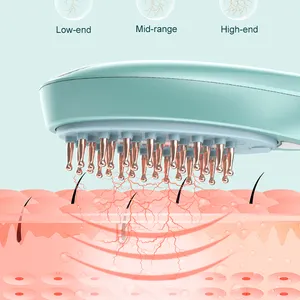 EMS射频激活头皮角蛋白和毛囊护理家庭使用激光和油米诺地尔毛发生长治疗梳子