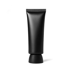Luxury Black <b>Plastic</b> Cosmetic Squeeze <b>Tube</b> with Gold Electroplated Screw Cap - Product Image 1