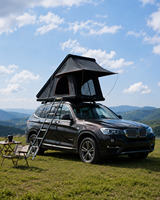 Tente de toit rigide en aluminium triangulaire, grand espace, imperméable, pour 3 personnes, pour SUV, camping