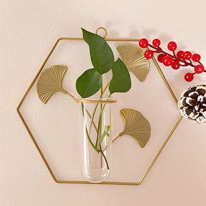 Appendiabiti in metallo idroponico da parete decorazione di bottiglie idroponiche in vetro per piante verdi cultura dell'acqua decorazione appesa - Product Image 2