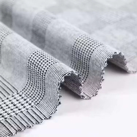 Tissu imprimé 285 GSM en maille à motif houndstooth, en polyester et rayonne extensible, pour vêtements