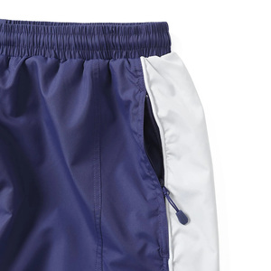 Pantalon de survêtement violet pour homme avec taille élastique, bande latérale blanche, cordon de serrage, léger et décontracté, idéal pour l'automne - Product Image 3