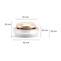 Les conteneurs cosmétiques de luxe uniques acryliques de crème de visage de forme d'oeuf cogne 50ml