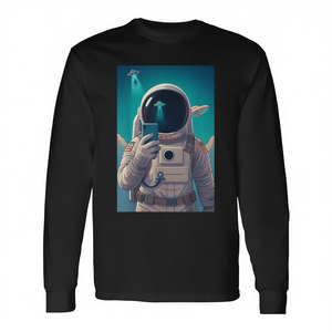 Camiseta de manga larga Astronaut Selfie Ufo Abduction Space - Product Image 2