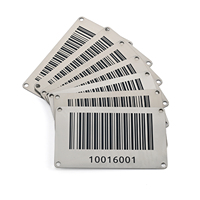 Etiquetas Metálicas de Aluminio Grabadas con Láser Personalizadas de Alta Calidad, Etiquetas Metálicas Impermeables con Código de Barras, Placas de Identificación Institucionales