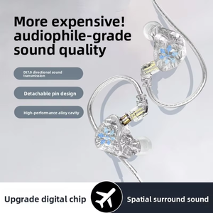 KZ EDX Pro 2 Auriculares Intrauditivos HIFI con Controlador Dinámico Ultra Lineal, Desmontables, Tipo <span class=keywords><strong>C</strong></span>, con Cable, IEM, 3.5mm y Tipo <span class=keywords><strong>C</strong></span> - Product Image 3