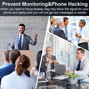Sacs Faraday pour clés de voiture, téléphone portable, blocage du signal RFID, pochette pour clés, portefeuille, anti-pistage, anti-vol, protection de la voiture, brouilleur de signal - Product Image 4