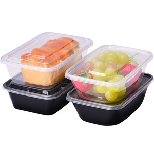 Récipient alimentaire hermétique en plastique jetable sans Bpa à emporter congélateur à <span class=keywords><strong>micro</strong></span>-ondes boîte de rangement pour déjeuner transparente chauffante et étanche - Product Image 4