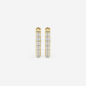 Pendientes de aro con diamantes cultivados en laboratorio, redondos, de 1/4 de quilates, joyería elegante y minimalista para uso diario, ocasiones especiales y estilo moderno - Product Image 5