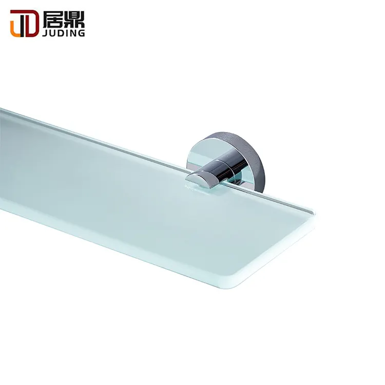 Modern Bathroom Accessories Wall Chrome Glass Shelf