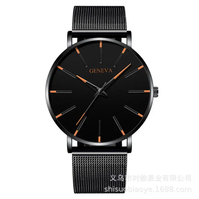 Factory Direct Sale Novelty Top Brand Clock Custom Logo Chronograph Low Price men Quartz Watches with Mesh Steel Band 14