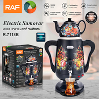 Théière électrique samovar 1800 w chauffage rapide matériau céramique robinet cooper grande capacité pour le thé et l'eau bouillante