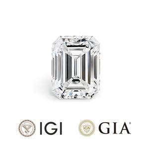 เพชรเลี้ยงในห้องปฏิบัติการ 1 กะรัต รูปทรงแฟนซี รับรองโดย IGI แบบ HPHT CVD เจียระไนทรง Emerald Brilliant Cut ความใส VS2 ประเภทธรรมชาติ สำหรับทำเครื่องประดับ ขายส่ง - Product Image 3