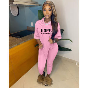 No non oggi abiti pantaloni della tuta e felpa con cappuccio da donna Set felpe con cappuccio da donna - Product Image 3