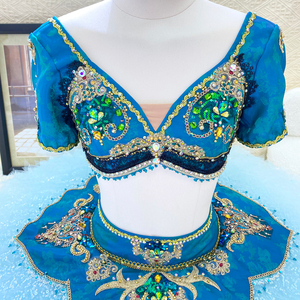 Costume de princesse Jasmine d'Amzbarley pour filles, robe d'Halloween, technique d'impression pour spectacles et fêtes d'anniversaire - Product Image 3